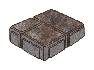 Тротуарная плитка Готика, "Старый Город Natur", 80 мм, нептун