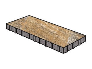 Тротуарная плитка Готика, "Плита Natur", 800x400x100 мм, альпин