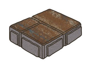 Тротуарная плитка Готика, "Старый Город Natur", 60 мм, сатурн