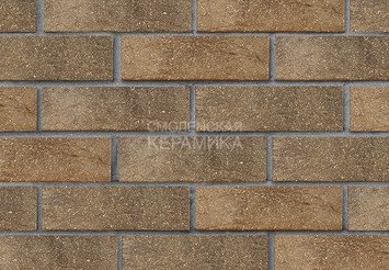 Кирпич лицевой керамический ЛСР Красный флэш рустик с пепельной посыпкой ультра 1НФ 3