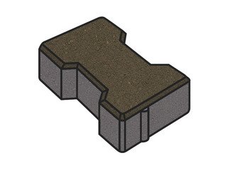 Тротуарная плитка Готика, "Катушка Profi", 80 мм, темно-серый