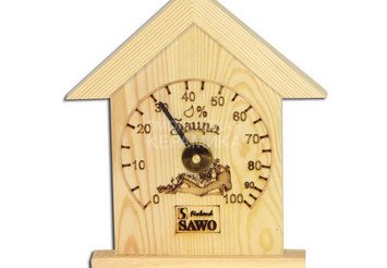 Гигрометр SAWO маленький домик 160х185мм сосна 115-НР 1