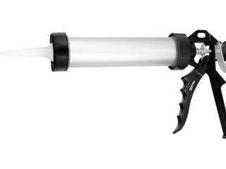 Пистолет для герметика 400мл "закрытый" круглый шток 8мм, алюминиевый корпус, Sparta (886475)