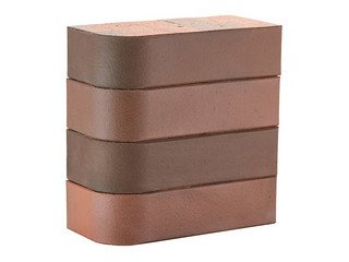 Кирпич керамический печной ЛСР Красный флэш гладкий, угловой R60, 1НФ