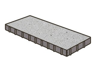 Тротуарная плитка Готика, Плита Premium Gold, 1000x500x100 мм, цвет Голд 22