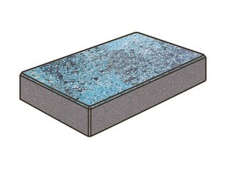 Гранитная тротуарная плитка Готика, Картано Granite FINO, 60 мм, Азул Бахия
