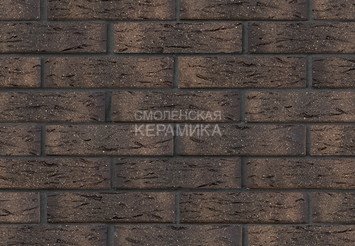 Кирпич лицевой керамический ЛСР Графитовый с посыпкой, рустик, 1НФ 3