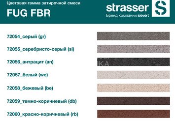 Сухая затирочная смесь STRASSER для широких швов (5-30мм), FUG FBR темно - коричневый 2