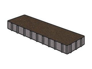 Тротуарная плитка Готика, "Плита Profi", 500x125x100 мм, темно-коричневый
