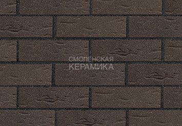 Клинкер фасадный ЛСР Возрождение «Лиссабон» темно-красный с черным песком винтаж 1