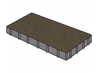 Тротуарная плитка Готика, "Плита Profi", 600x200x100 мм, темно-серый