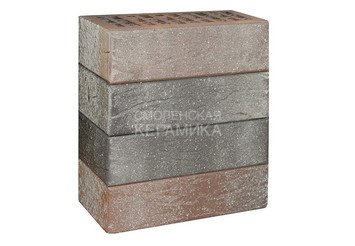 Кирпич лицевой керамический ЛСР Красный флэш с пепельной посыпкой ультра 1НФ 4