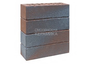 Клинкер фасадный ЛСР Возрождение «Нордвейк» терракотовый с серебром винтаж 4