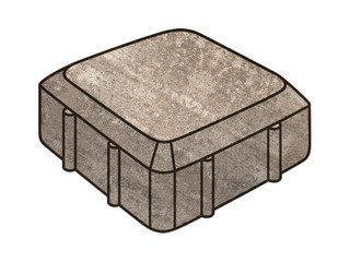 Тротуарная плитка Готика, "Старая площадь Natur", 60 мм, юпитер