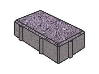 Тротуарная плитка Готика, Брусчатка Premium Gold, 200x100x80 мм, цвет Голд 20