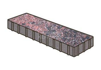Гранитная тротуарная плитка Готика, Плита Granite FINO, 500x125x100, Дымовский 1