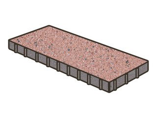 Тротуарная плитка Готика, Плита Premium Gold, 800x400x80 мм, цвет Голд 18