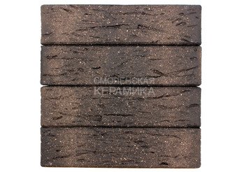 Кирпич лицевой керамический ЛСР Графитовый с посыпкой, рустик, 1НФ 4