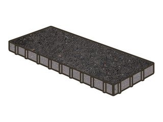 Тротуарная плитка Готика, Плита Premium Gold, 800x400x80 мм, цвет Голд 21