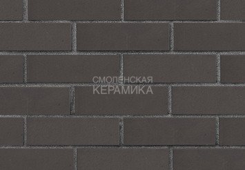 Кирпич лицевой полнотелый ЛСР Графитовый гладкий, 1НФ (с тех. пустотами) 1