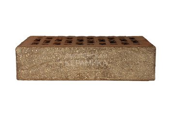 Кирпич лицевой керамический ЛСР Красный флэш рустик с пепельной посыпкой ультра 1НФ 7