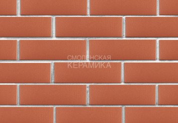 Кирпич лицевой керамический ЛСР Красный гладкий, 1НФ 2