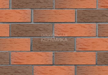 Клинкер фасадный ЛСР «Ноттингем» красный флэш береста 3