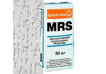 Декоративная штукатурка Quick-mix MRS 1,5 mm «Короед», 1,5 мм, белая 30 кг 1