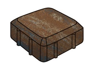 Тротуарная плитка Готика, "Старая площадь Natur", 60 мм, сатурн