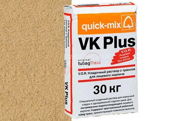 Кладочный раствор с трассом Quick-mix VK plus . I, песочно-жёлтый, 30 кг 1