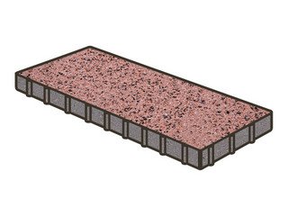 Тротуарная плитка Готика, Плита Premium Gold, 800x400x80 мм, цвет Голд 17