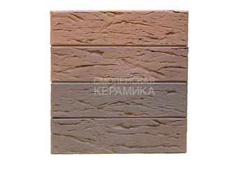 Кирпич лицевой керамический ЛСР Светло-коричневый флэш рустик, 1НФ 5