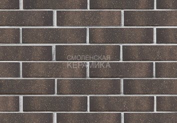 Кирпич лицевой керамический ЛСР Графитовый с посыпкой, гладкий, 1НФ 2