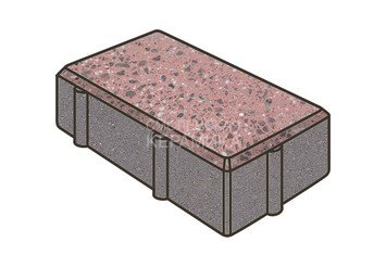 Гранитная тротуарная плитка Готика, Брусчатка Granite FINO, 200x100x80, Ладожский 1