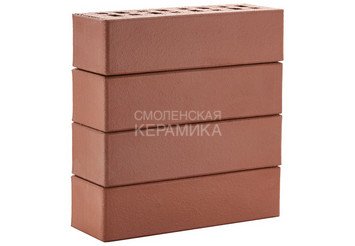 Клинкер фасадный ЛСР «Эдинбург» темно-красный гладкий 4