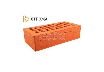 Кирпич облицовочный СТРОМА, 1,4НФ Красный рустик 1