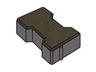 Тротуарная плитка Готика, "Катушка Profi", 60 мм, черный