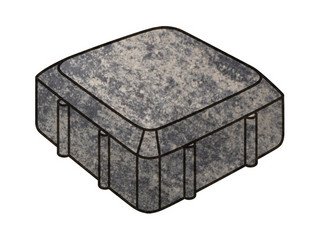 Тротуарная плитка Готика, "Старая площадь Natur", 60 мм, скала