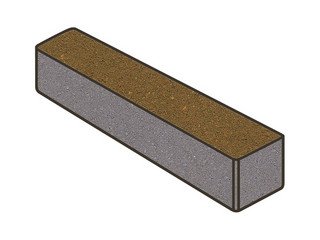 Тротуарная плитка Готика, "Ригель Profi", 80 мм, желтый