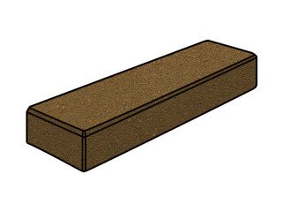 Тротуарная плитка Готика, "Паркет Profi", 80 мм, желтый