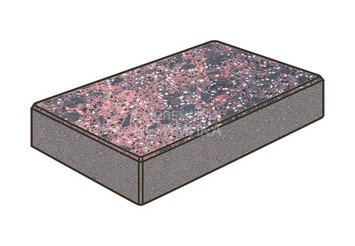 Гранитная тротуарная плитка Готика, Картано Granite FINO, 60 мм, Дымовский 1