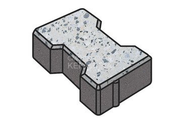 Гранитная тротуарная плитка Готика, Катушка Granite FINO, 60 мм, Грис Парга 1