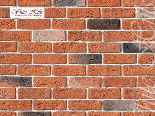 Декоративный камень 320-50 White Hills "Кельн брик" (Cologne brick), оранжевый, плоскостной