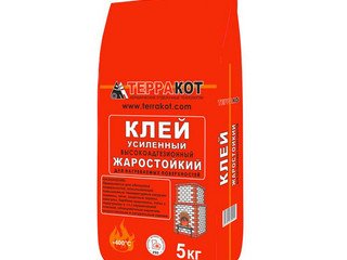 КЛЕЙ жаростойкий усиленный Терракот, 5кг