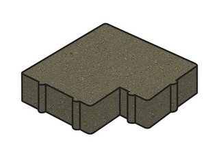 Тротуарная плитка Готика, "Калипсо Profi", 60 мм, серый