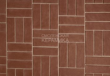 Клинкер тротуарный ЛСР «ЭДИНБУРГ» ЛОНГ тёмно-красный 2