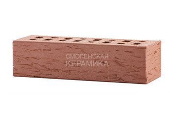 Клинкер фасадный ЛСР «Эдинбург» темно-красный береста 7