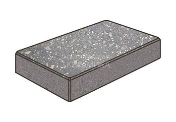 Гранитная тротуарная плитка Готика, Картано Granite FINO, 60 мм, Ильменит 1