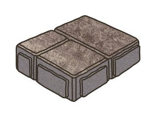 Тротуарная плитка Готика, "Старый Город Natur", 80 мм, какао