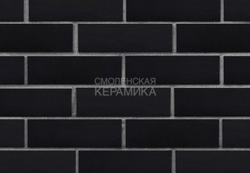 Клинкер фасадный ЛСР «Рейкьявик» черный гладкий матовый 1